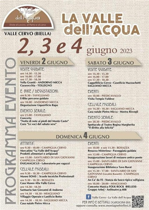 "La Valle dell'Acqua, storie di Lavoro, di Pietra e Lana": evento in Valle Cervo!
